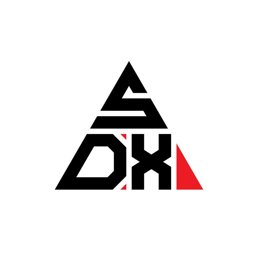 design de logotipo de letra de triângulo sdx com forma de triângulo. monograma de design de logotipo de triângulo sdx. modelo de logotipo de vetor sdx triângulo com cor vermelha. logotipo triangular sdx logotipo simples, elegante e luxuoso.