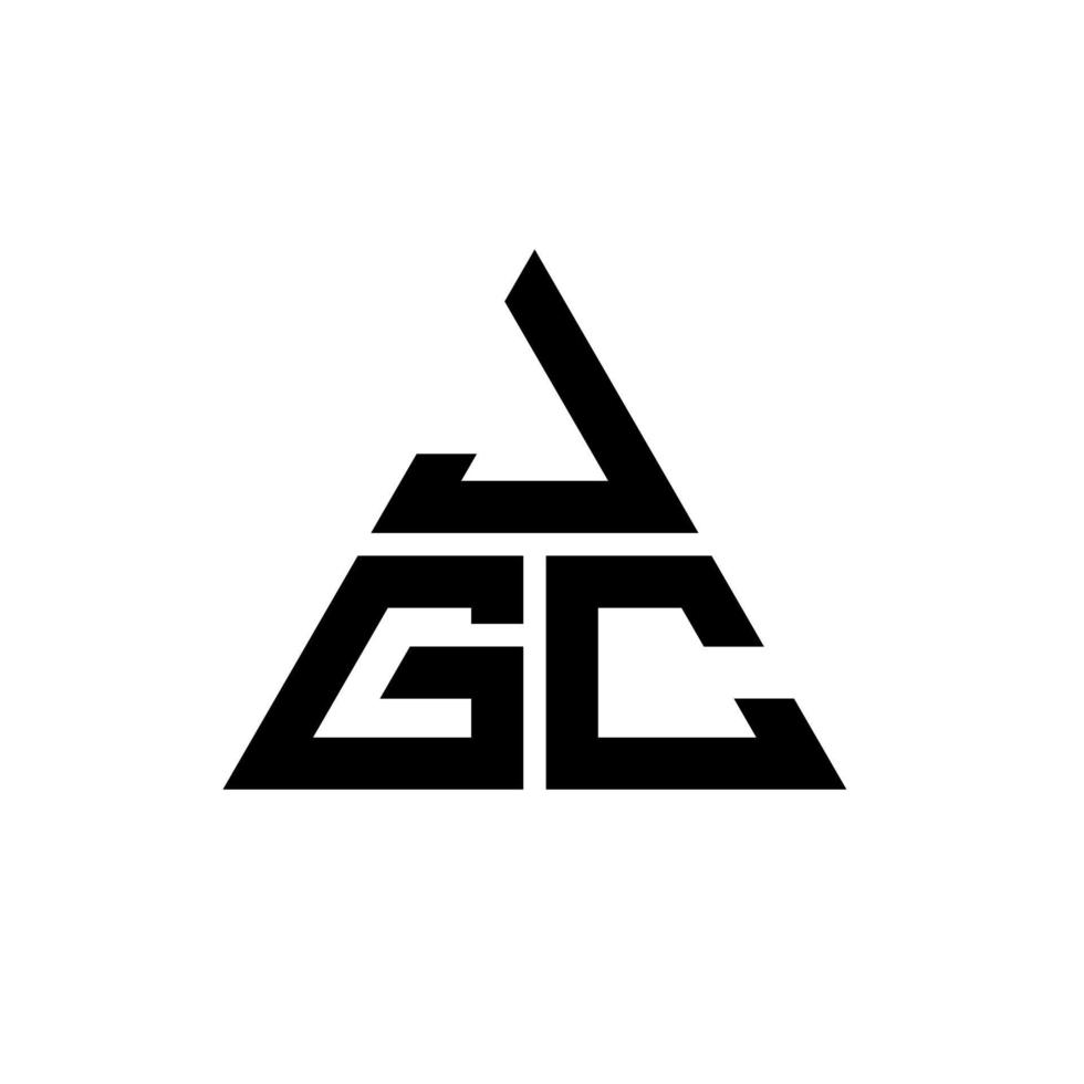 design de logotipo de letra de triângulo jgc com forma de triângulo. monograma de design de logotipo de triângulo jgc. modelo de logotipo de vetor jgc triângulo com cor vermelha. jgc logotipo triangular logotipo simples, elegante e luxuoso.