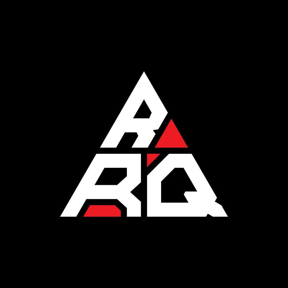 design de logotipo de letra de triângulo rrq com forma de triângulo. monograma de design de logotipo de triângulo rrq. modelo de logotipo de vetor de triângulo rrq com cor vermelha. rrq logotipo triangular logotipo simples, elegante e luxuoso.
