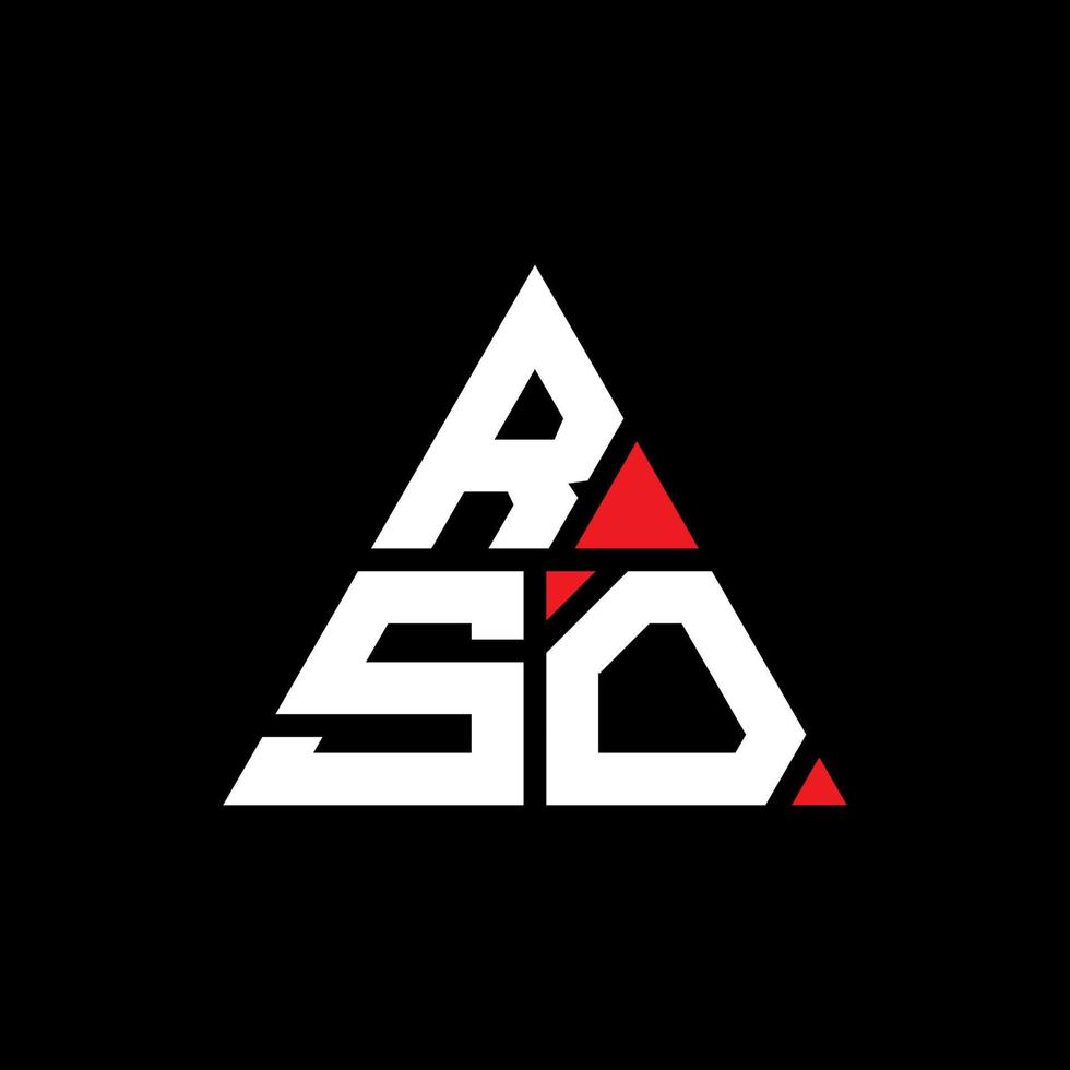 design de logotipo de letra triângulo rso com forma de triângulo. monograma de design de logotipo de triângulo rso. modelo de logotipo de vetor triângulo rso com cor vermelha. rso logotipo triangular logotipo simples, elegante e luxuoso.