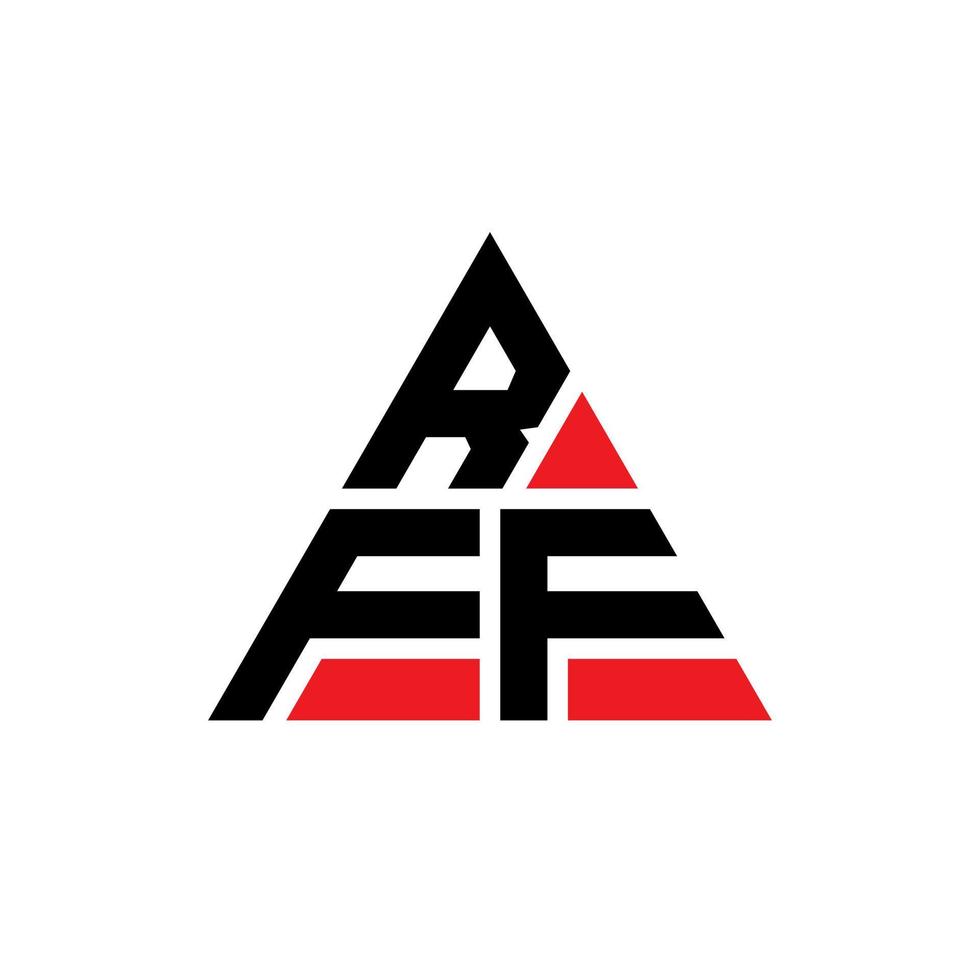 design de logotipo de letra triângulo rff com forma de triângulo. monograma de design de logotipo de triângulo rff. modelo de logotipo de vetor de triângulo rff com cor vermelha. logotipo triangular rff logotipo simples, elegante e luxuoso.