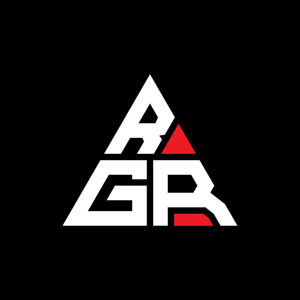 design de logotipo de letra triângulo rgr com forma de triângulo. monograma de design de logotipo de triângulo rgr. modelo de logotipo de vetor rgr triângulo com cor vermelha. logotipo triangular rgr logotipo simples, elegante e luxuoso.