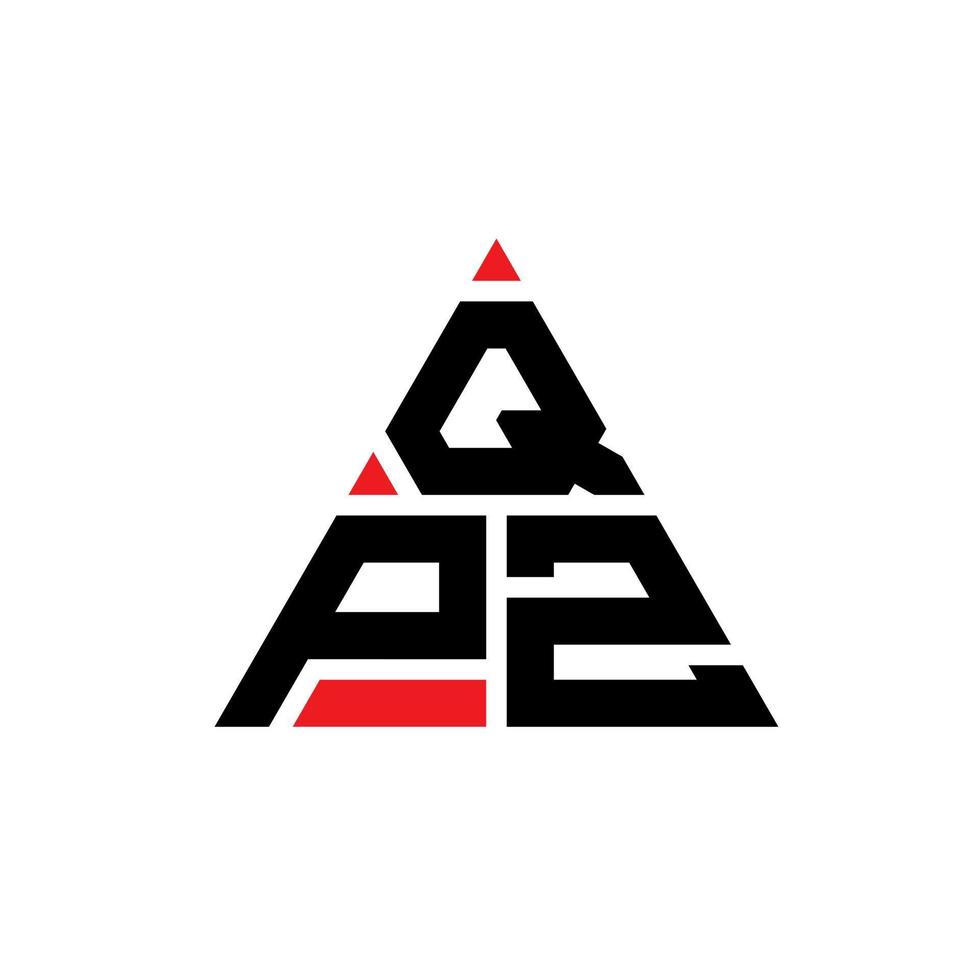 design de logotipo de letra de triângulo qpz com forma de triângulo. monograma de design de logotipo de triângulo qpz. modelo de logotipo de vetor de triângulo qpz com cor vermelha. logotipo triangular qpz logotipo simples, elegante e luxuoso.