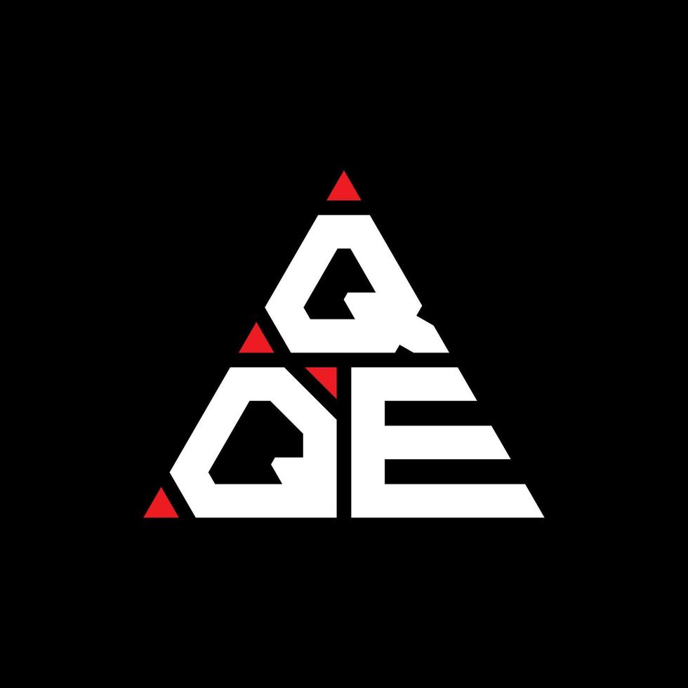 design de logotipo de letra de triângulo qqe com forma de triângulo. monograma de design de logotipo de triângulo qqe. modelo de logotipo de vetor de triângulo qqe com cor vermelha. logotipo triangular qqe logotipo simples, elegante e luxuoso.