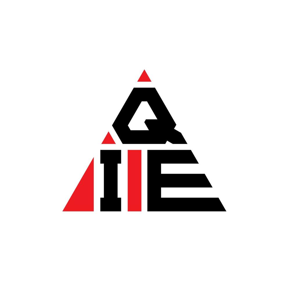 design de logotipo de letra de triângulo qie com forma de triângulo. monograma de design de logotipo de triângulo qie. modelo de logotipo de vetor de triângulo qie com cor vermelha. logotipo triangular qie logotipo simples, elegante e luxuoso.