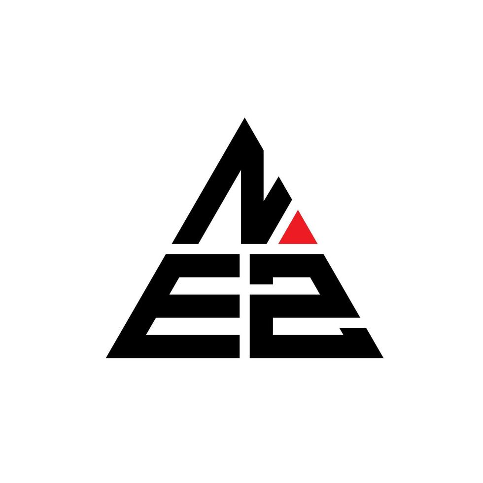 design de logotipo de letra triângulo nez com forma de triângulo. monograma de design de logotipo de triângulo nez. modelo de logotipo de vetor nez triângulo com cor vermelha. nez logotipo triangular logotipo simples, elegante e luxuoso.