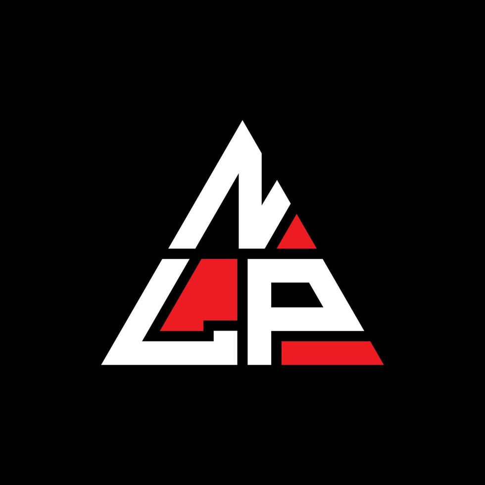 design de logotipo de letra triângulo nlp com forma de triângulo. monograma  de design de logotipo