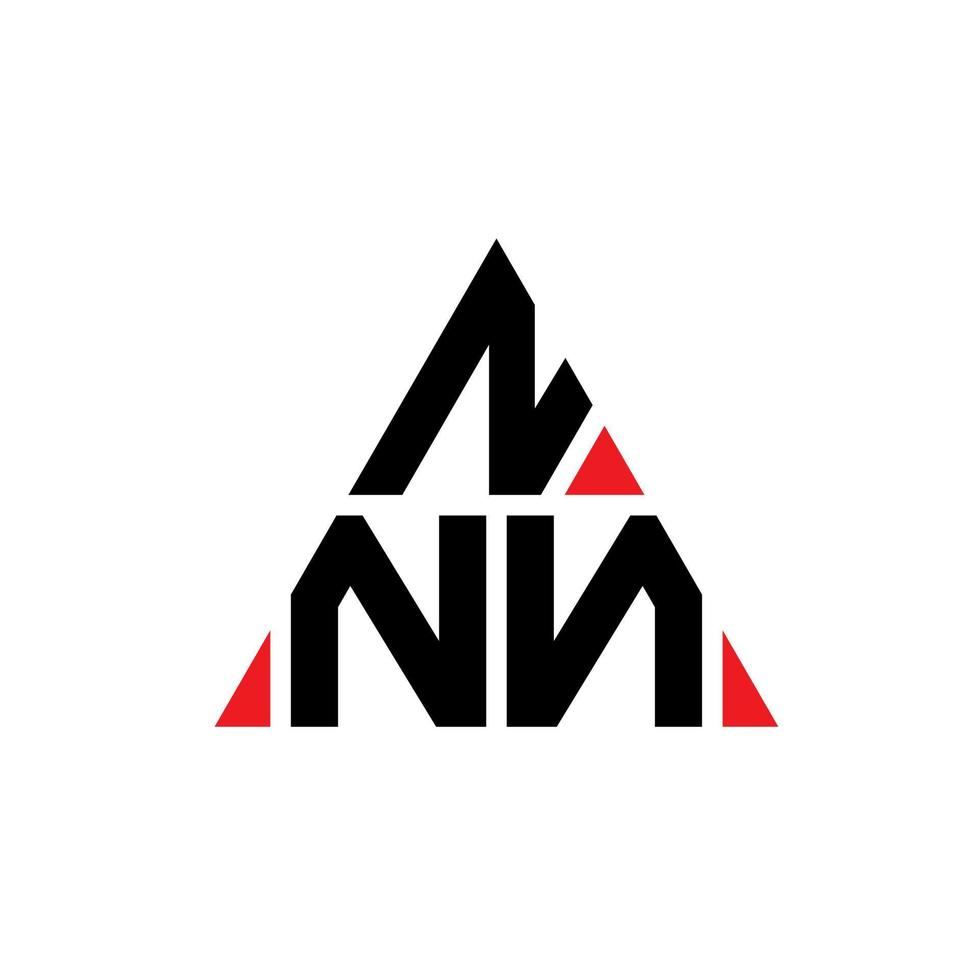 design de logotipo de letra de triângulo nnn com forma de triângulo. nnn triângulo logotipo design monograma. modelo de logotipo de vetor de triângulo nnn com cor vermelha. nnn logotipo triangular logotipo simples, elegante e luxuoso.
