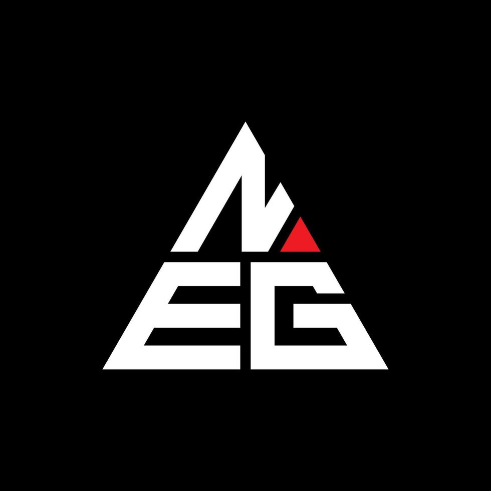 design de logotipo de letra de triângulo neg com forma de triângulo. monograma de design de logotipo de triângulo negativo. modelo de logotipo de vetor de triângulo negativo com cor vermelha. logotipo triangular neg logotipo simples, elegante e luxuoso.