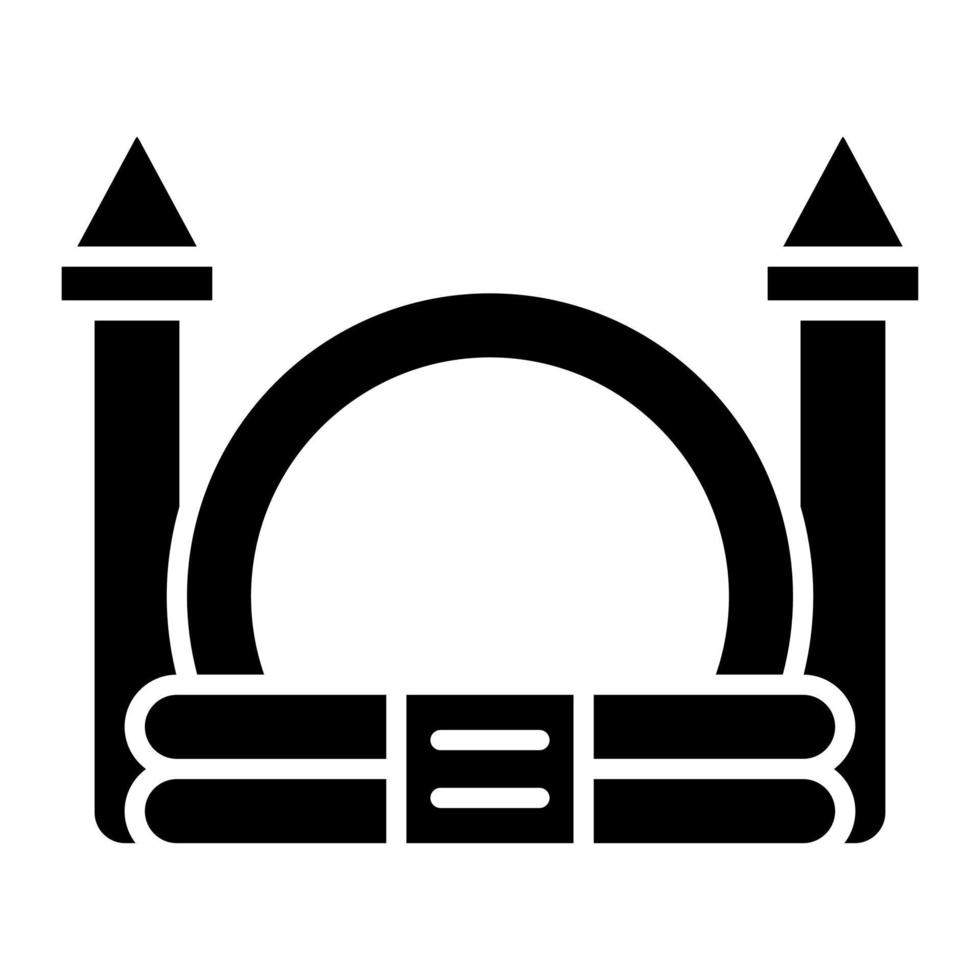 ícone de glifo de castelo insuflável vetor