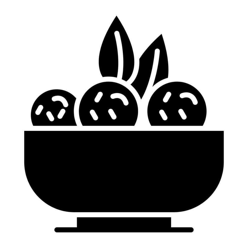 ícone de glifo de falafel vetor