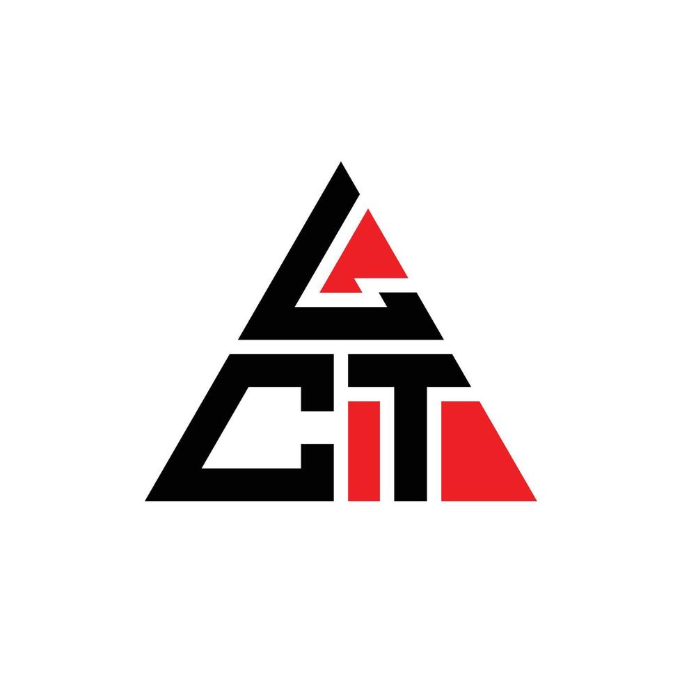 design de logotipo de letra de triângulo lct com forma de triângulo. monograma de design de logotipo de triângulo lct. modelo de logotipo de vetor triângulo lct com cor vermelha. lct logotipo triangular logotipo simples, elegante e luxuoso.