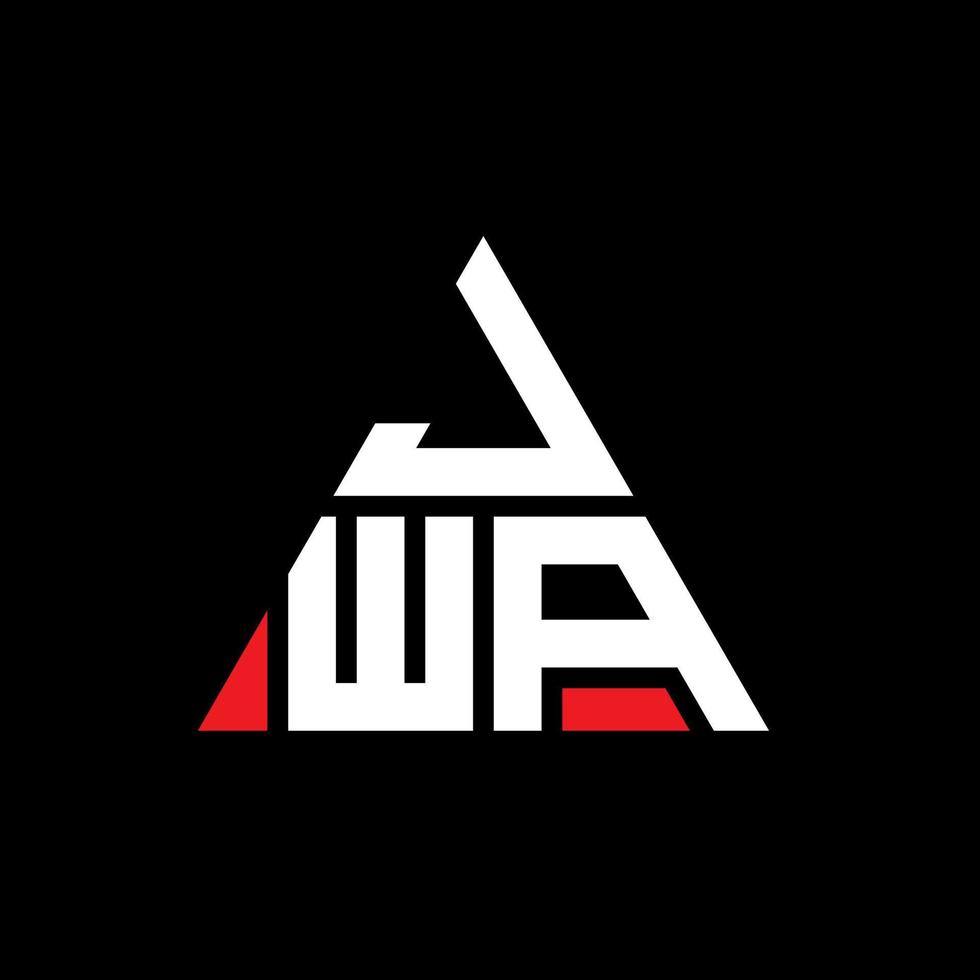 design de logotipo de letra de triângulo jwa com forma de triângulo. monograma de design de logotipo de triângulo jwa. modelo de logotipo de vetor de triângulo jwa com cor vermelha. logotipo triangular jwa logotipo simples, elegante e luxuoso.