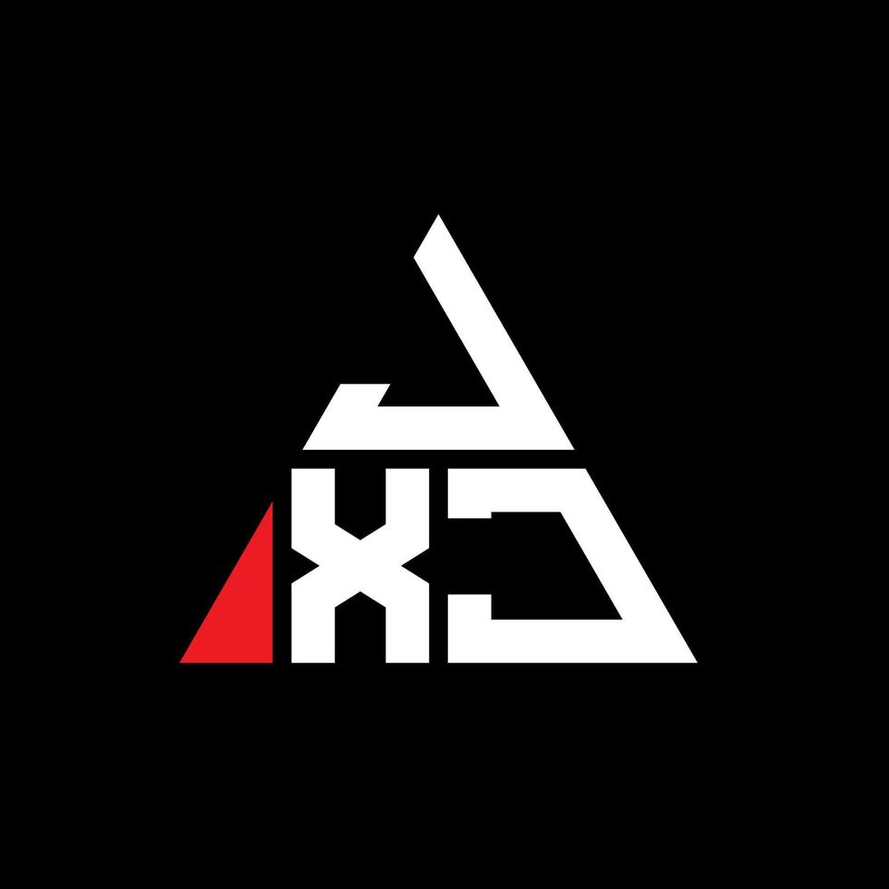 design de logotipo de letra de triângulo jxj com forma de triângulo. monograma de design de logotipo de triângulo jxj. modelo de logotipo de vetor de triângulo jxj com cor vermelha. jxj logotipo triangular logotipo simples, elegante e luxuoso.