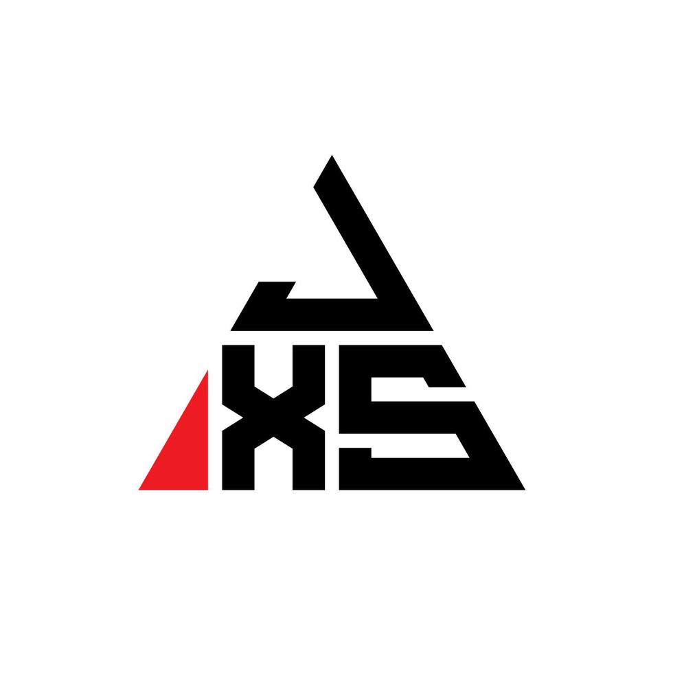 design de logotipo de letra de triângulo jxs com forma de triângulo. monograma de design de logotipo de triângulo jxs. modelo de logotipo de vetor de triângulo jxs com cor vermelha. logotipo triangular jxs logotipo simples, elegante e luxuoso.