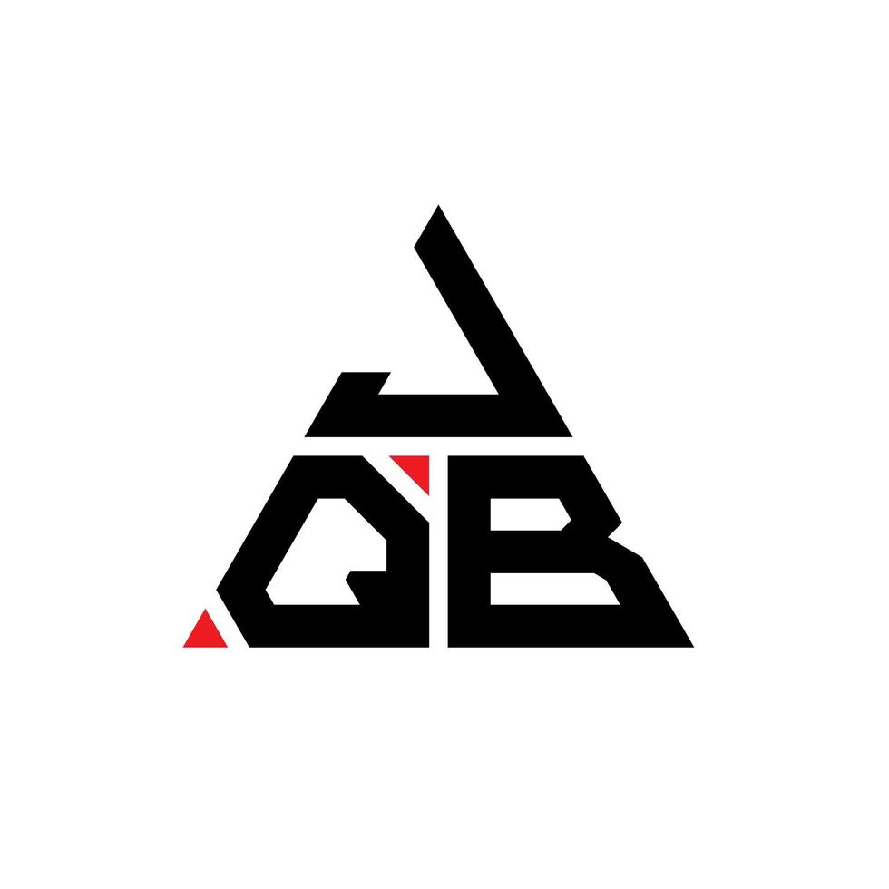 design de logotipo de letra de triângulo jqb com forma de triângulo. monograma de design de logotipo de triângulo jqb. modelo de logotipo de vetor de triângulo jqb com cor vermelha. logotipo triangular jqb logotipo simples, elegante e luxuoso.