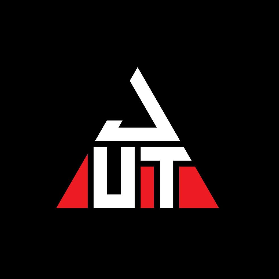 projeto do logotipo da letra do triângulo saliente com forma de triângulo. monograma de design de logotipo de triângulo saliente. modelo de logotipo de vetor de triângulo saliente com cor vermelha. jut logo triangular logo simples, elegante e luxuoso.