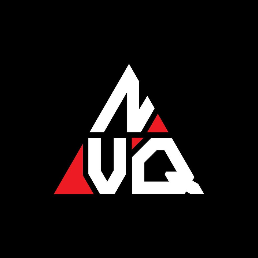 design de logotipo de letra de triângulo nvq com forma de triângulo. monograma de design de logotipo de triângulo nvq. modelo de logotipo de vetor de triângulo nvq com cor vermelha. logotipo triangular nvq logotipo simples, elegante e luxuoso.
