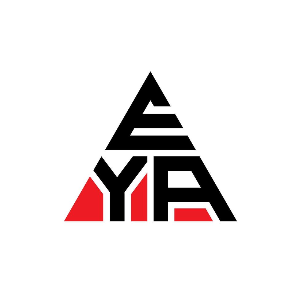 eya design de logotipo de letra de triângulo com forma de triângulo. Eya triângulo logotipo design monograma. modelo de logotipo de vetor de triângulo eya com cor vermelha. eya logotipo triangular logotipo simples, elegante e luxuoso.