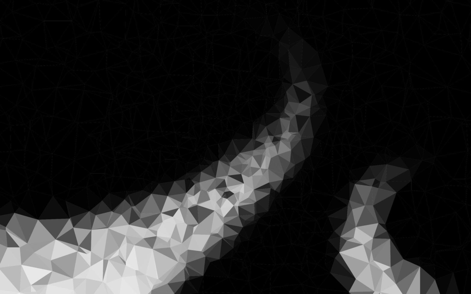 modelo de mosaico de triângulo de vetor cinza escuro, prata escura.