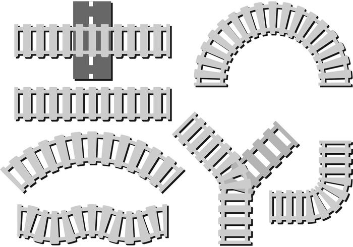 Caminhos do vetor da trilha de caminho de ferro