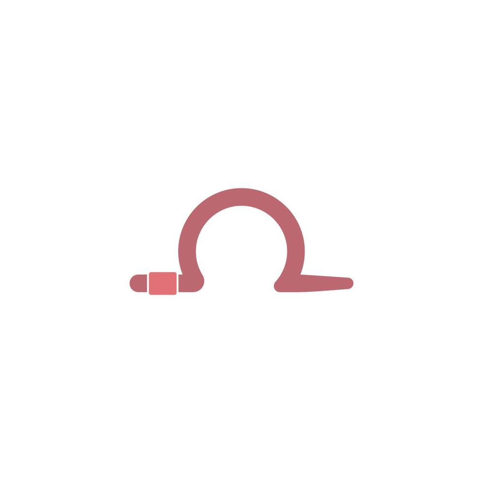 vetor de ilustração de design de logotipo de ícone de verme