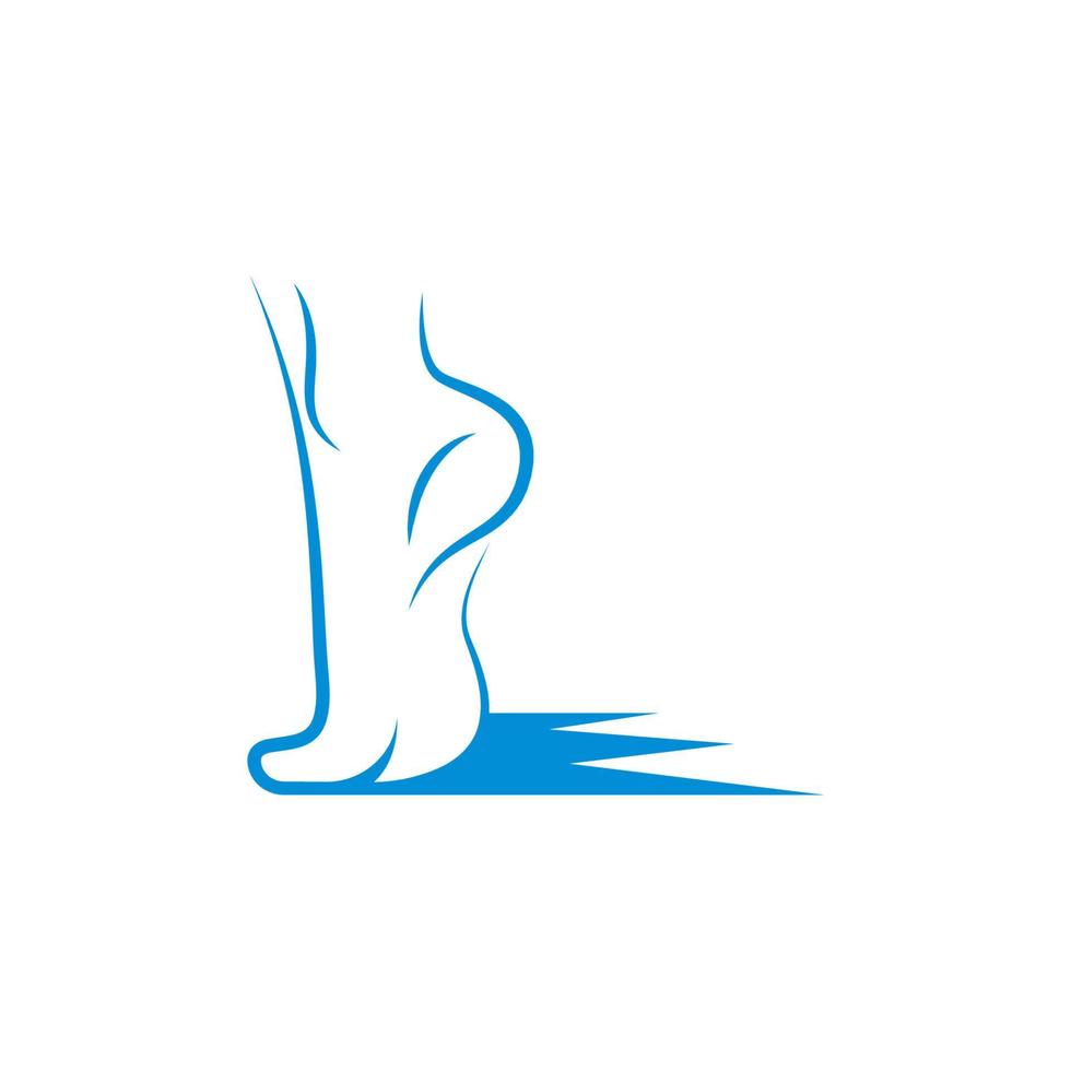 ilustração de design de logotipo de ícone de pé humano vetor