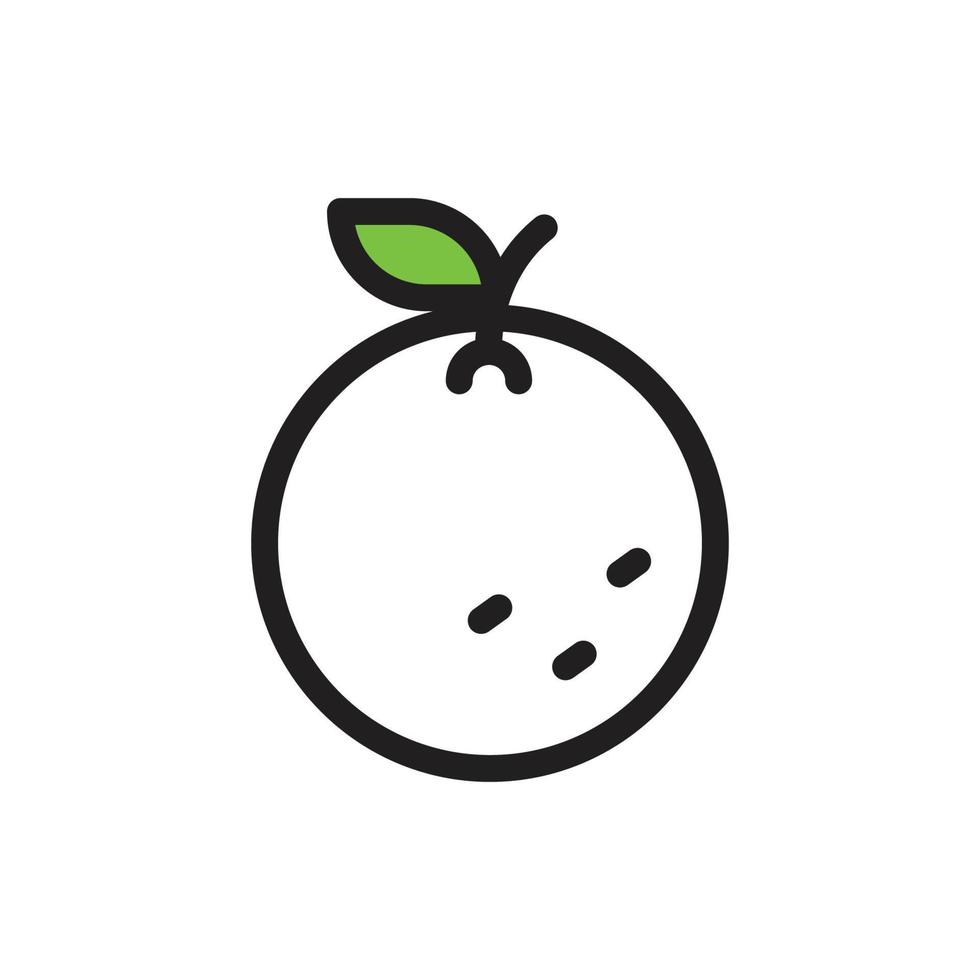 ilustração de ícone de fruta laranja. ícone vetorial e design de logotipo. vetor