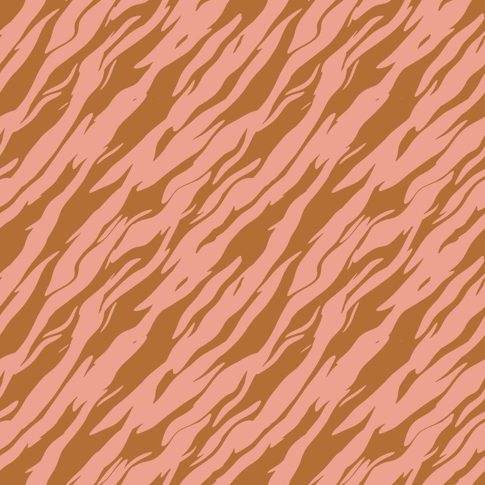 padrão sem costura de pele de tigre vintage vetor
