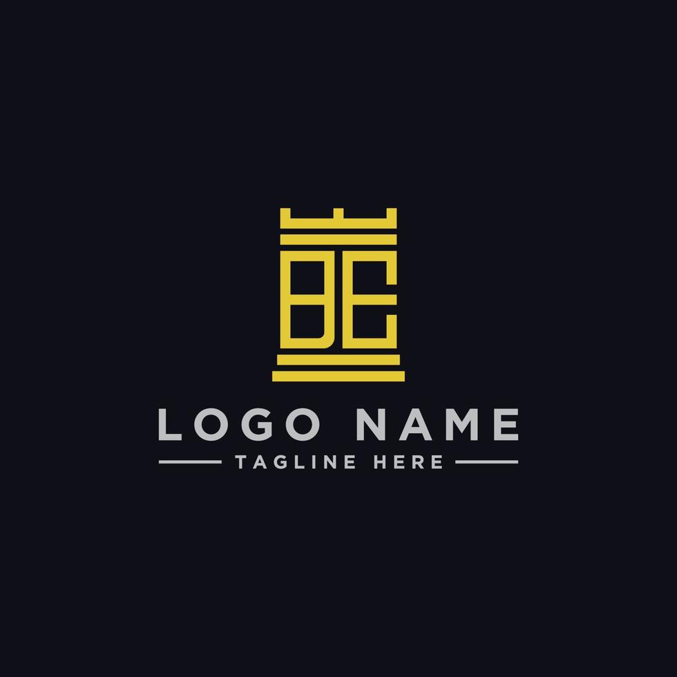 design de logotipo, inspiração para empresas a partir das letras iniciais do ícone do logotipo be. -vetores vetor