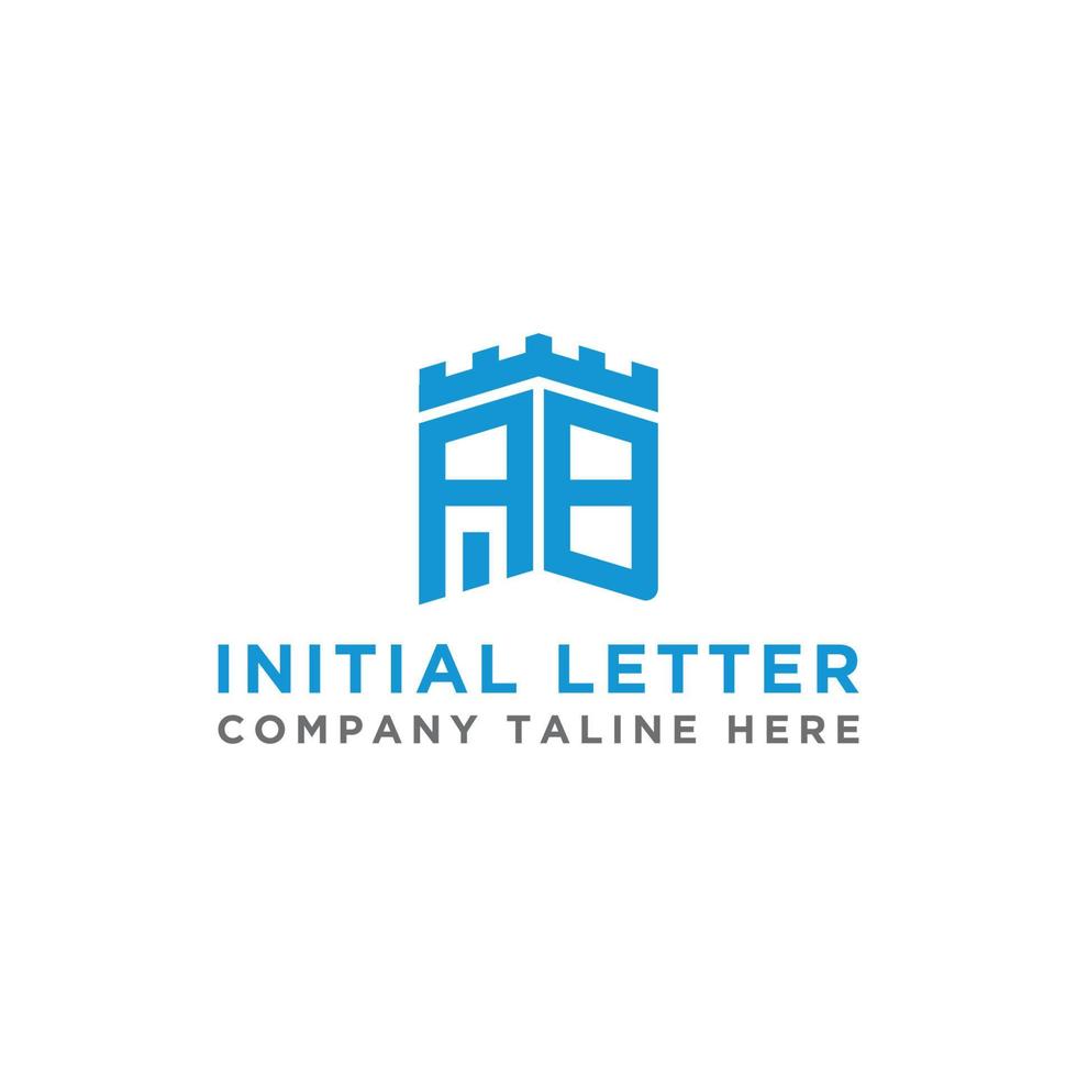 inspiração de design de logotipo para empresas a partir das letras iniciais do ícone do logotipo ab. -vetor vetor