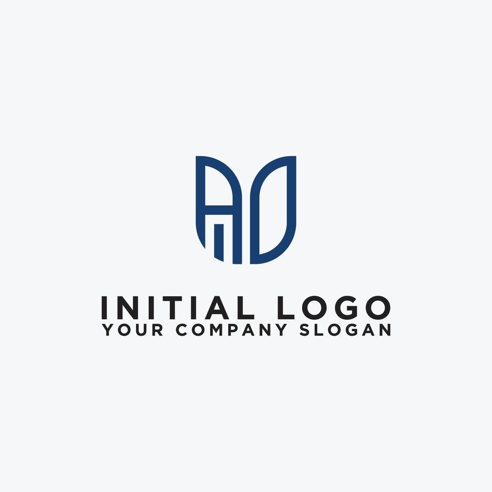 monograma de ícones iniciais de letras de anúncio - design de logotipo de inspiração vetorial - vetor