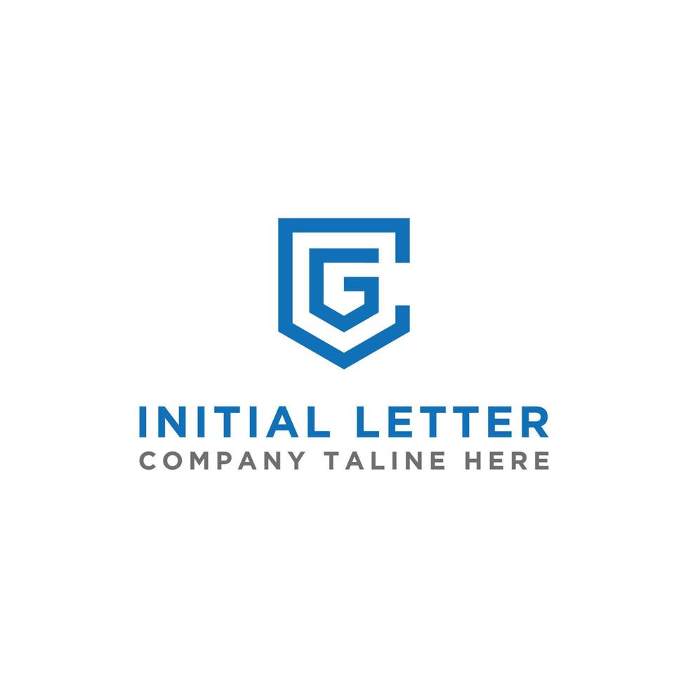 inspiração de design de logotipo para empresas a partir das letras iniciais do ícone do logotipo cg. -vetor vetor
