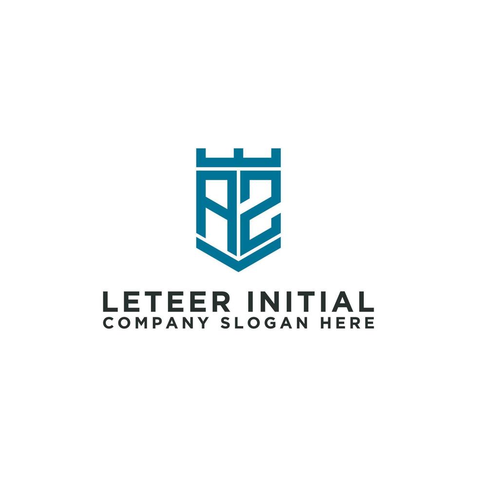 inspiradores designs de logotipo da empresa a partir do ícone do logotipo das letras iniciais az. -vetores vetor