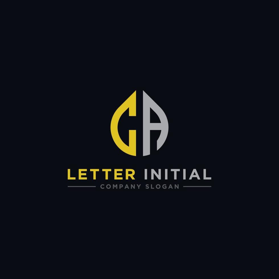 inspiração de design de logotipo para empresas a partir das letras iniciais do ícone do logotipo ca. -vetor vetor