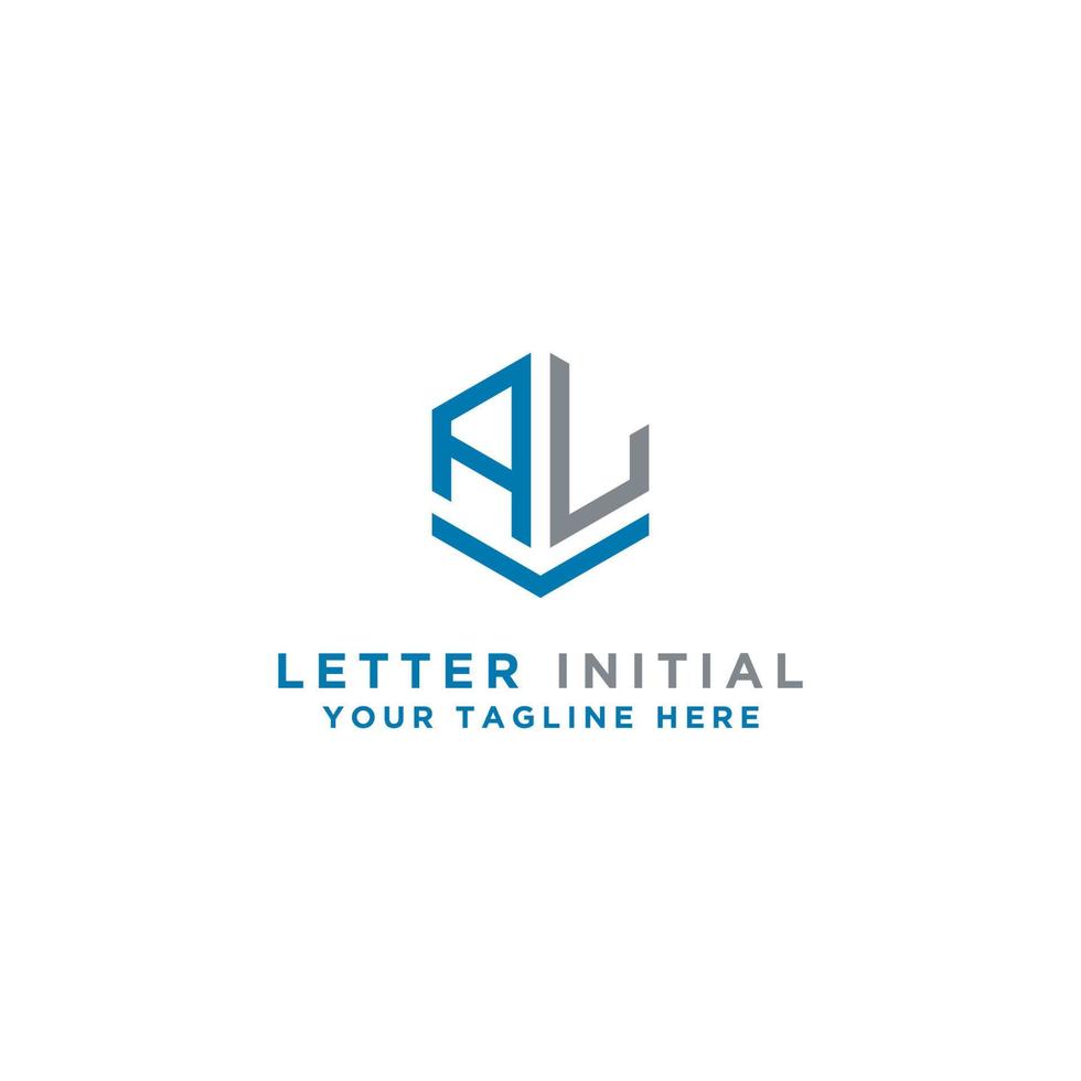 inspiração de design de logotipo para empresas a partir das letras iniciais do ícone do logotipo al. -vetor vetor