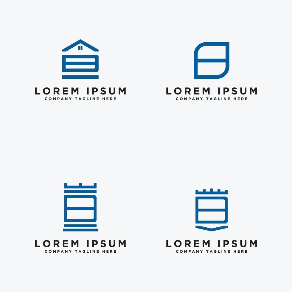 conjunto de design de logotipo inspirador, para empresas das letras iniciais do ícone do logotipo b. -vetores vetor