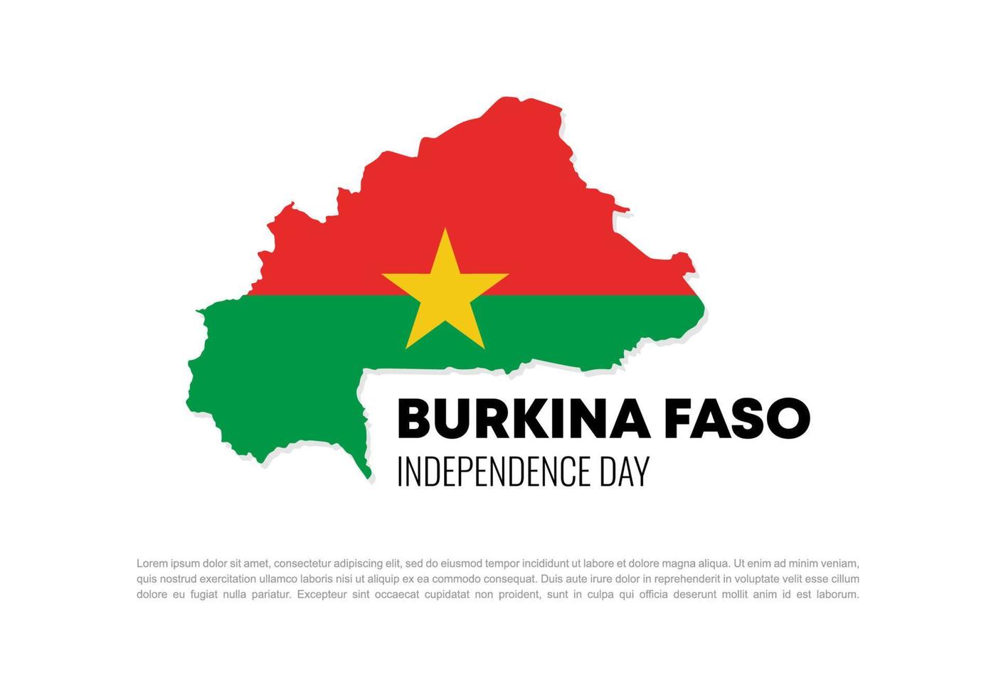 celebração nacional do dia da independência de burkina faso em 5 de agosto. vetor