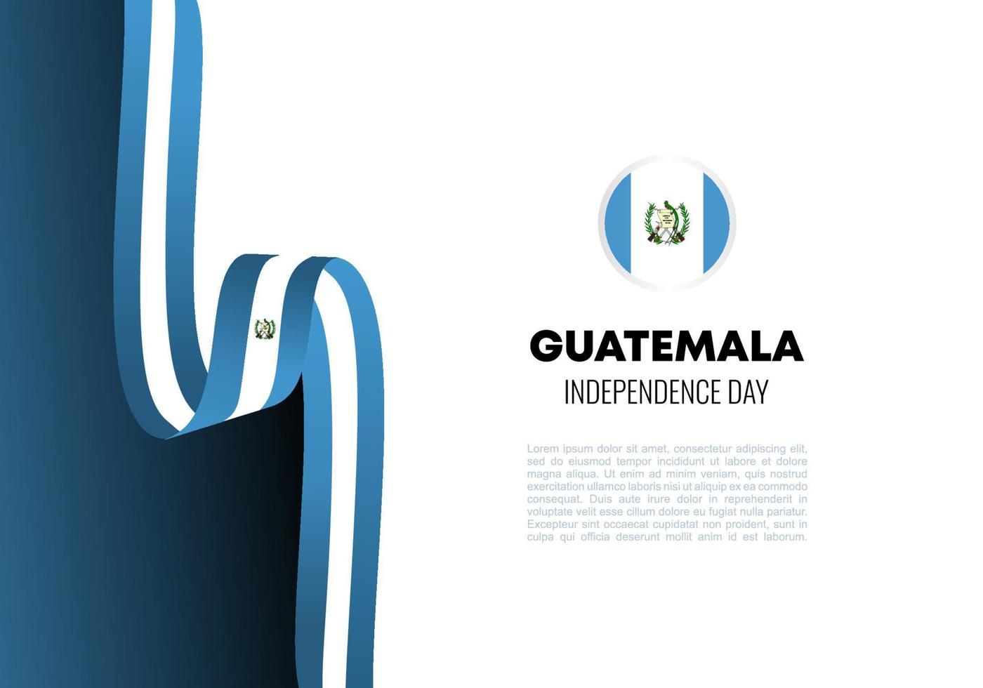 dia da independência da guatemala para celebração nacional em 15 de setembro vetor