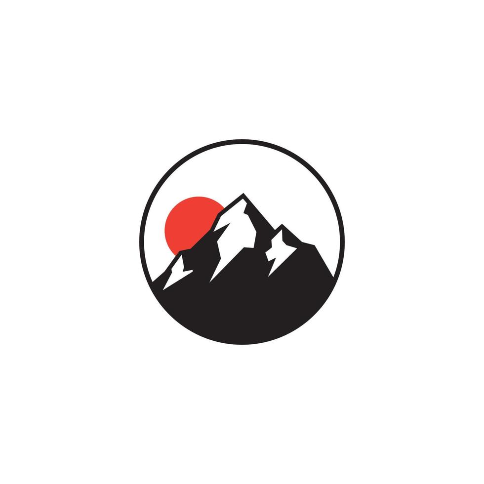 modelos de logotipo de montanha. design de ilustração de ícone de vetor de modelo de logotipo de montanha