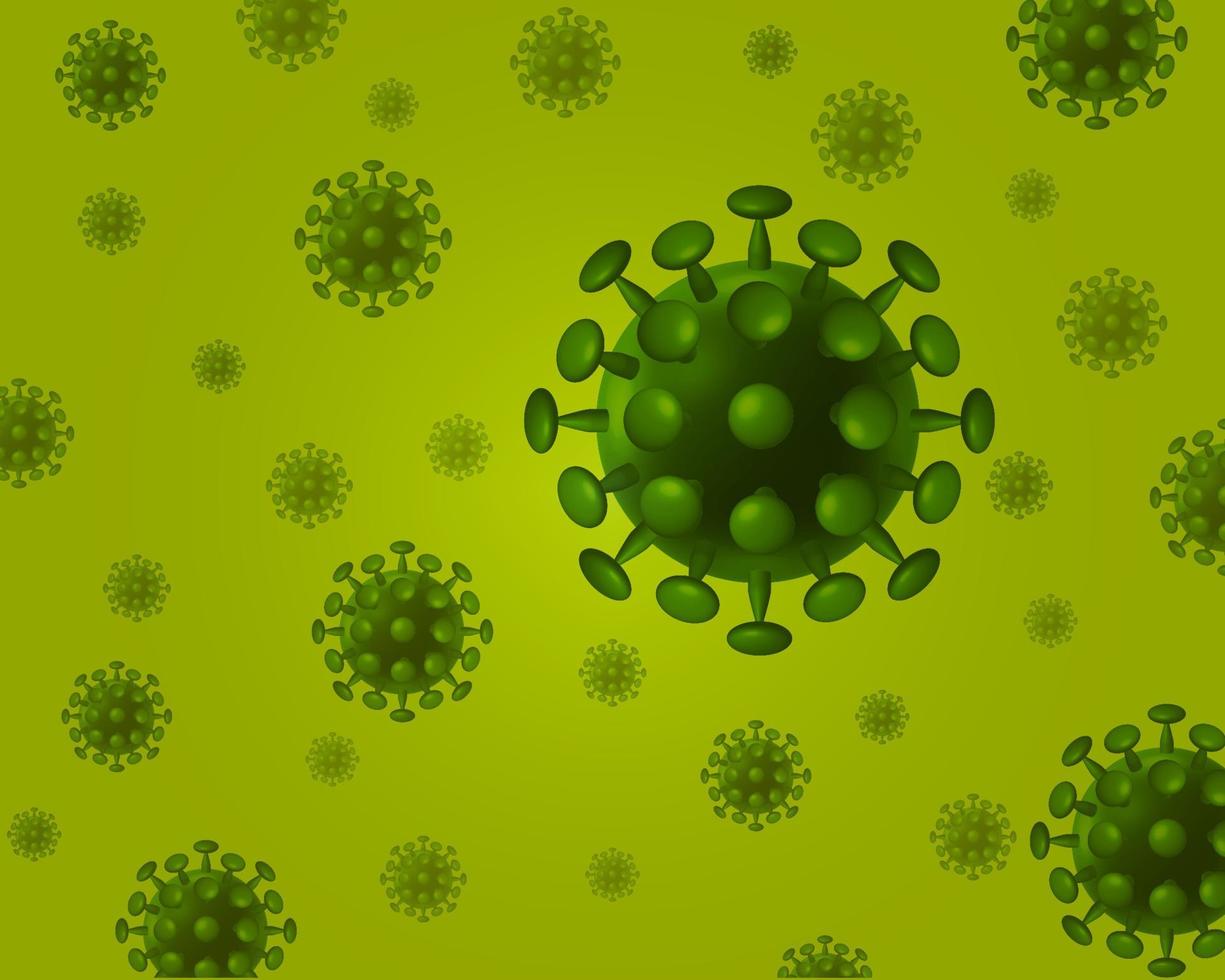 vírus verde em forma gráfica de fluido humano. saúde, vida, sistema respiratório, respirar. conceito de ilustração vetorial de anatomia vetor