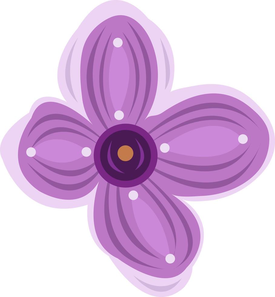 ilustração de flor lilás para design gráfico e elemento decorativo vetor