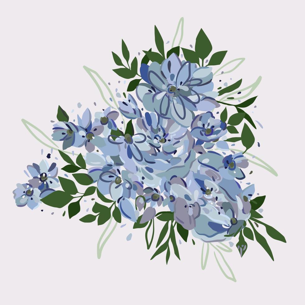 ilustração vetorial floral sobre fundo claro. vetor