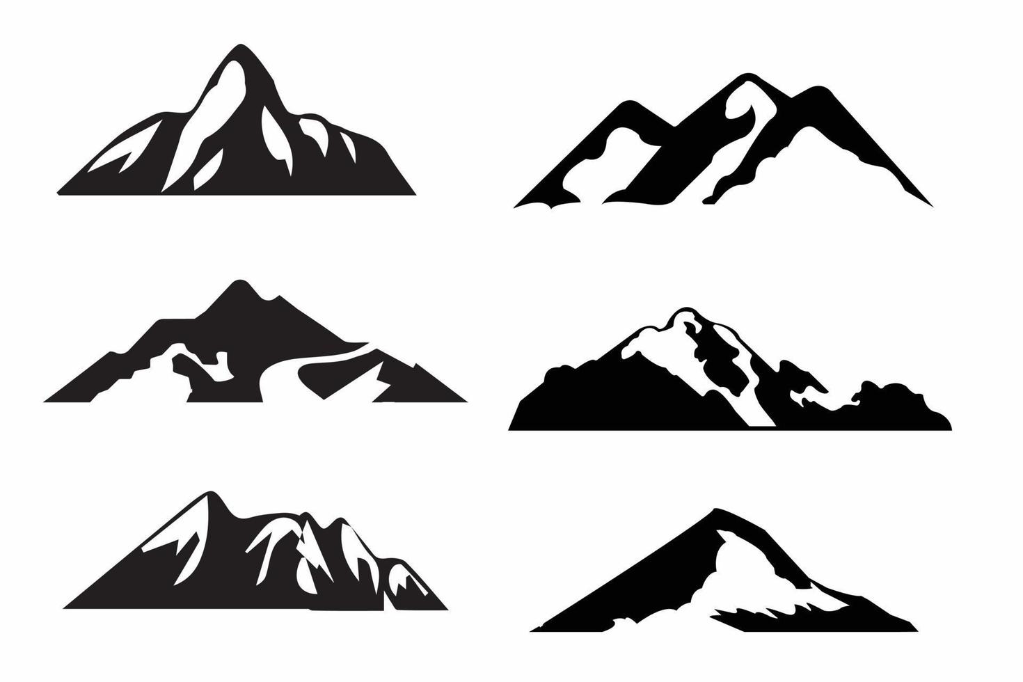 silhueta de montanha, vetor de montanha, design de montanha