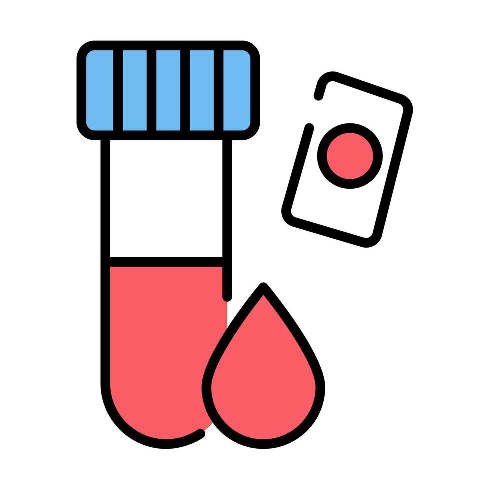 design de conceitos modernos de exame de sangue, ilustração vetorial vetor