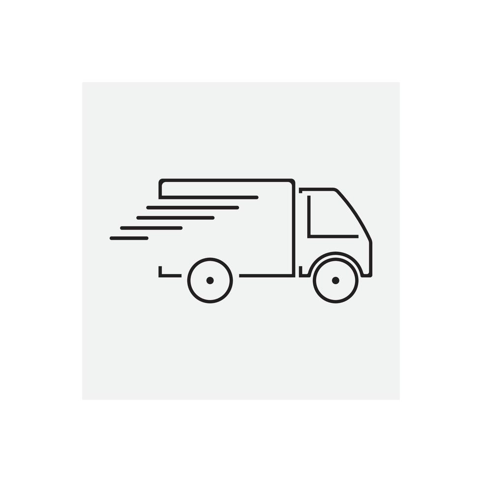 modelo de design de ilustração vetorial de logotipo de caminhão de entrega vetor