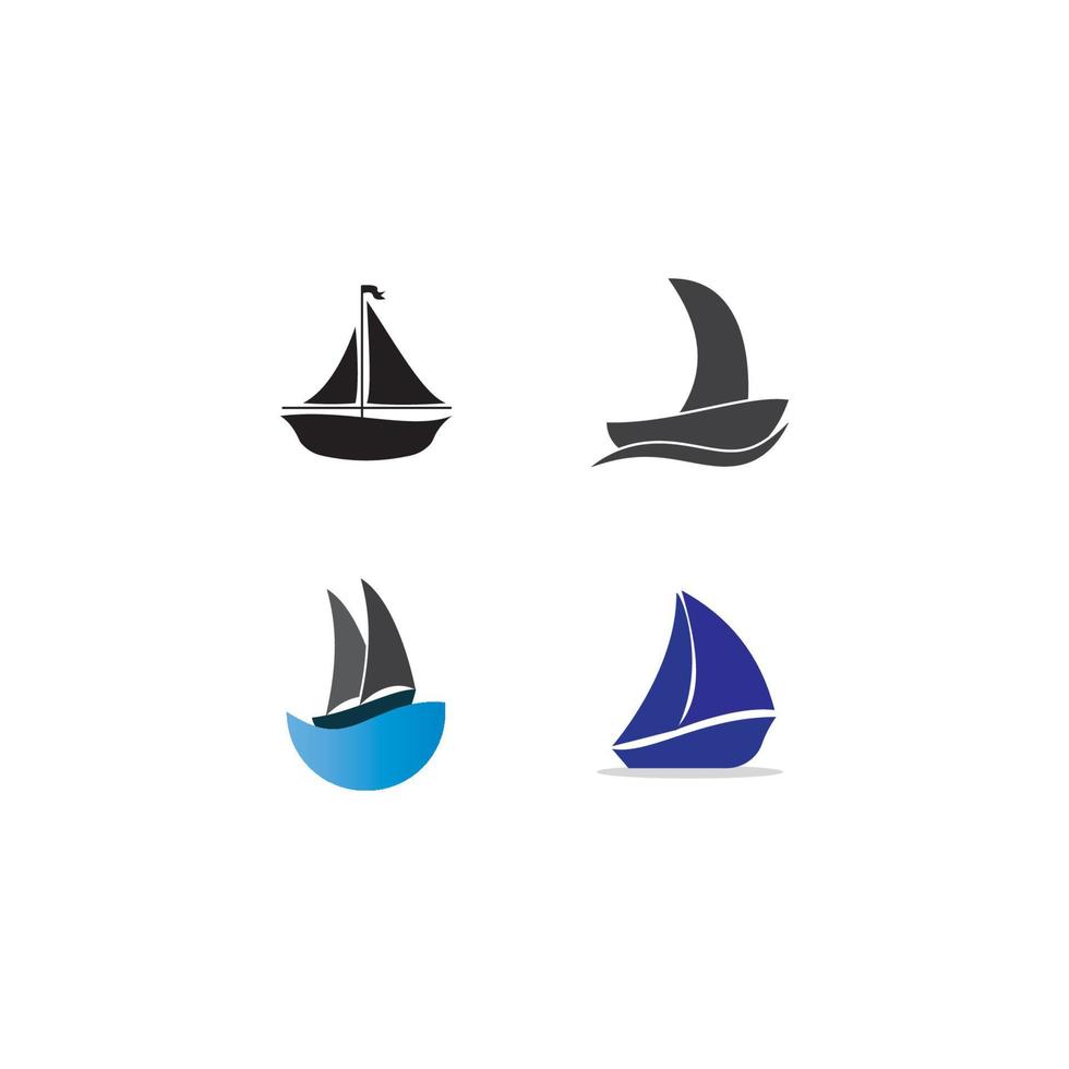 modelo de design de ilustração vetorial de logotipo de veleiro vetor