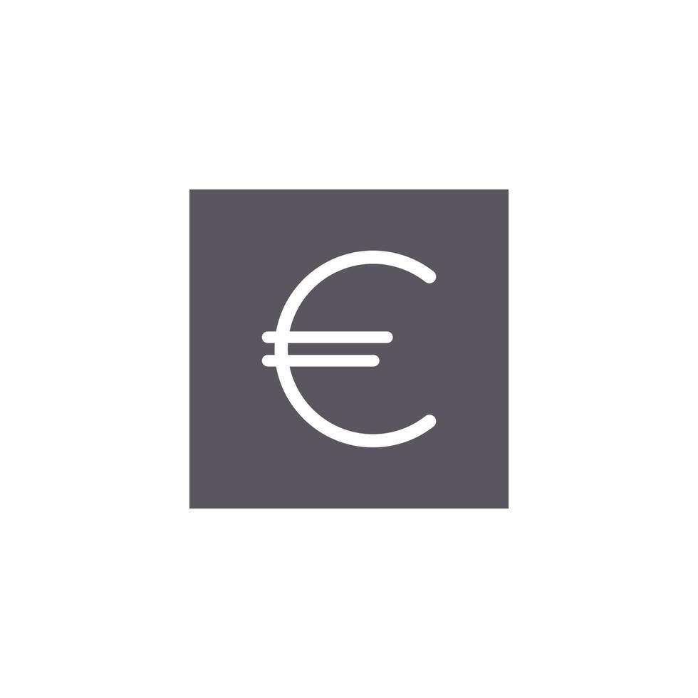 modelo de design de ilustração vetorial de ícone do euro vetor