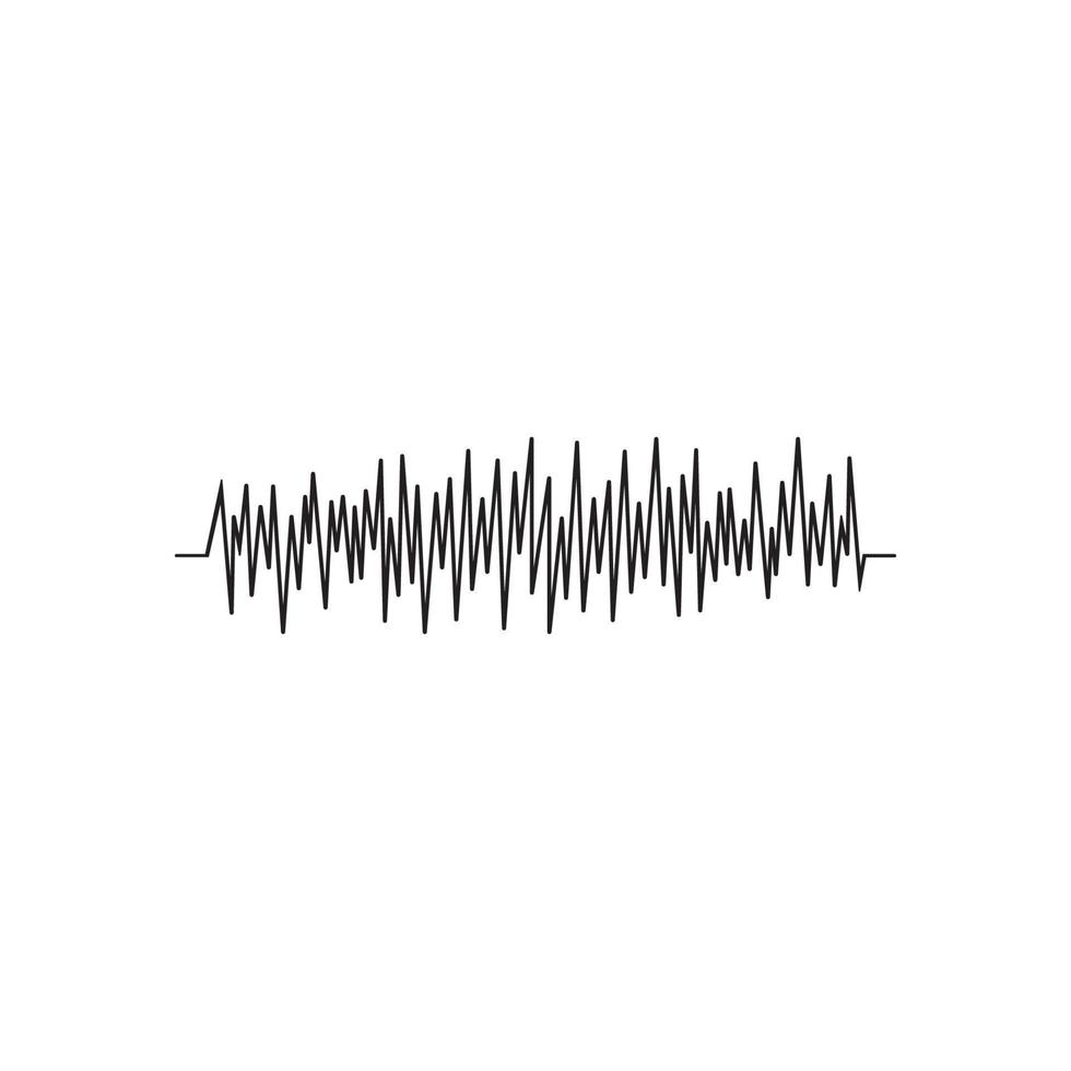 modelo de design de ilustração vetorial de logotipo de onda sonora vetor