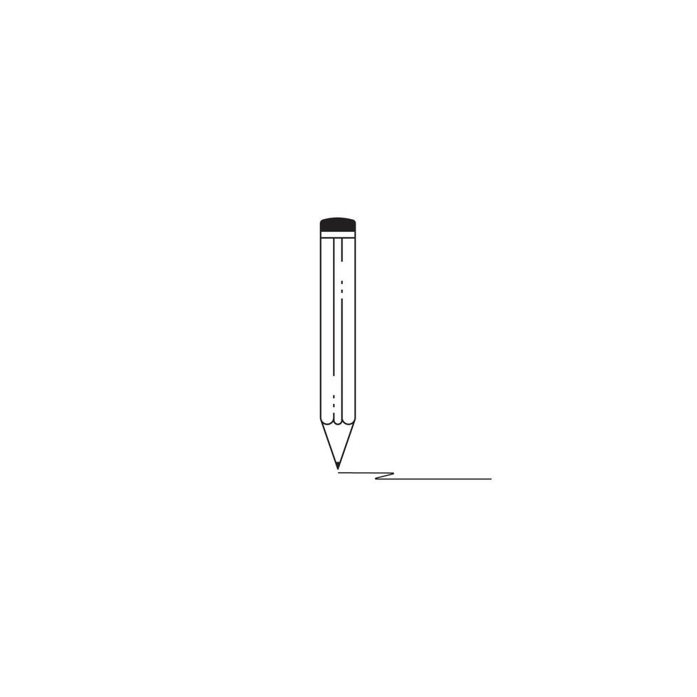 design de modelo de ilustração vetorial de ícone de lápis vetor